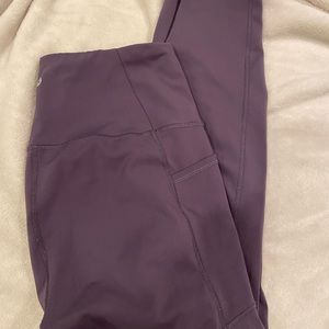 purple athletic leggings